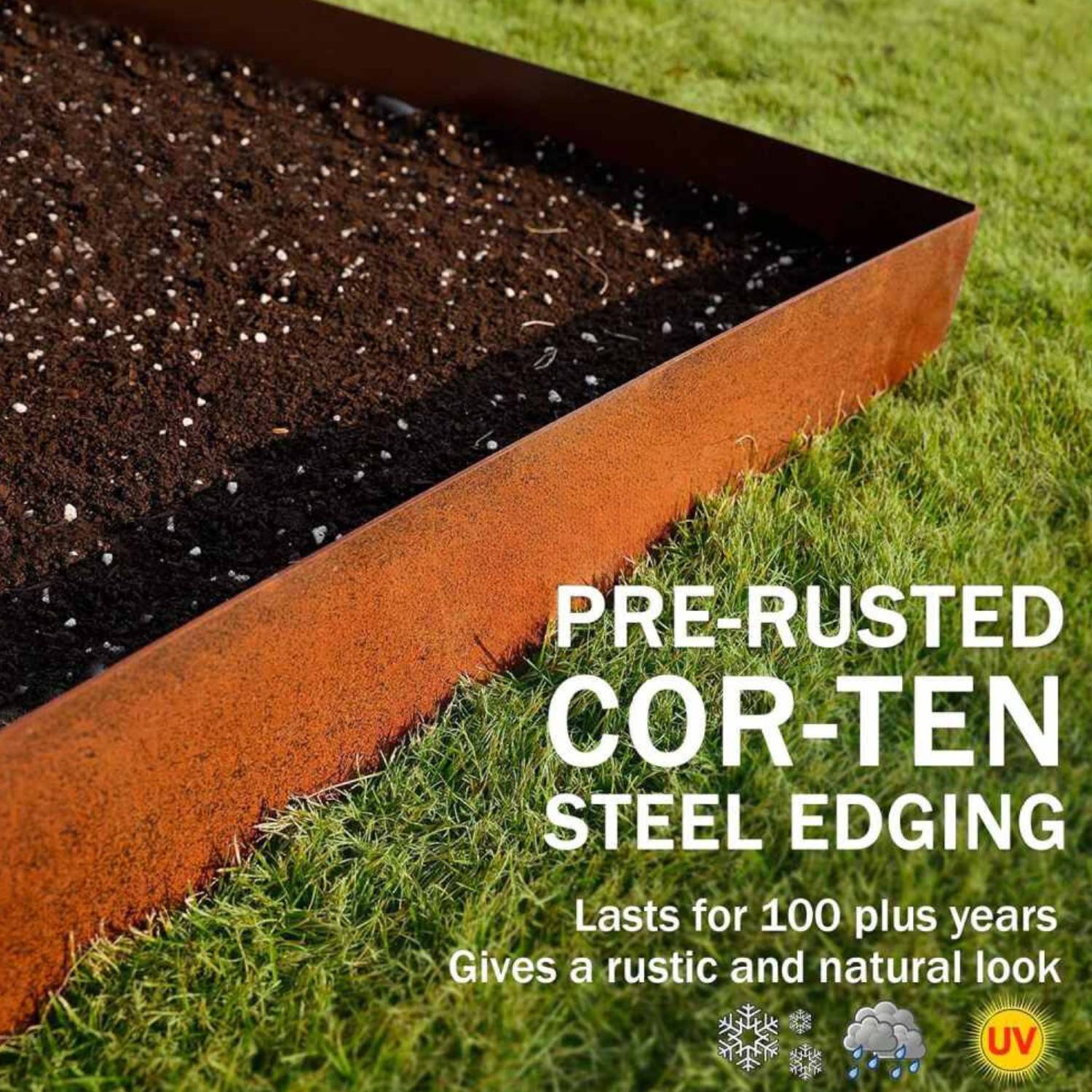 Metal Landscape Edging (100 mm face height (per metre)): image 6